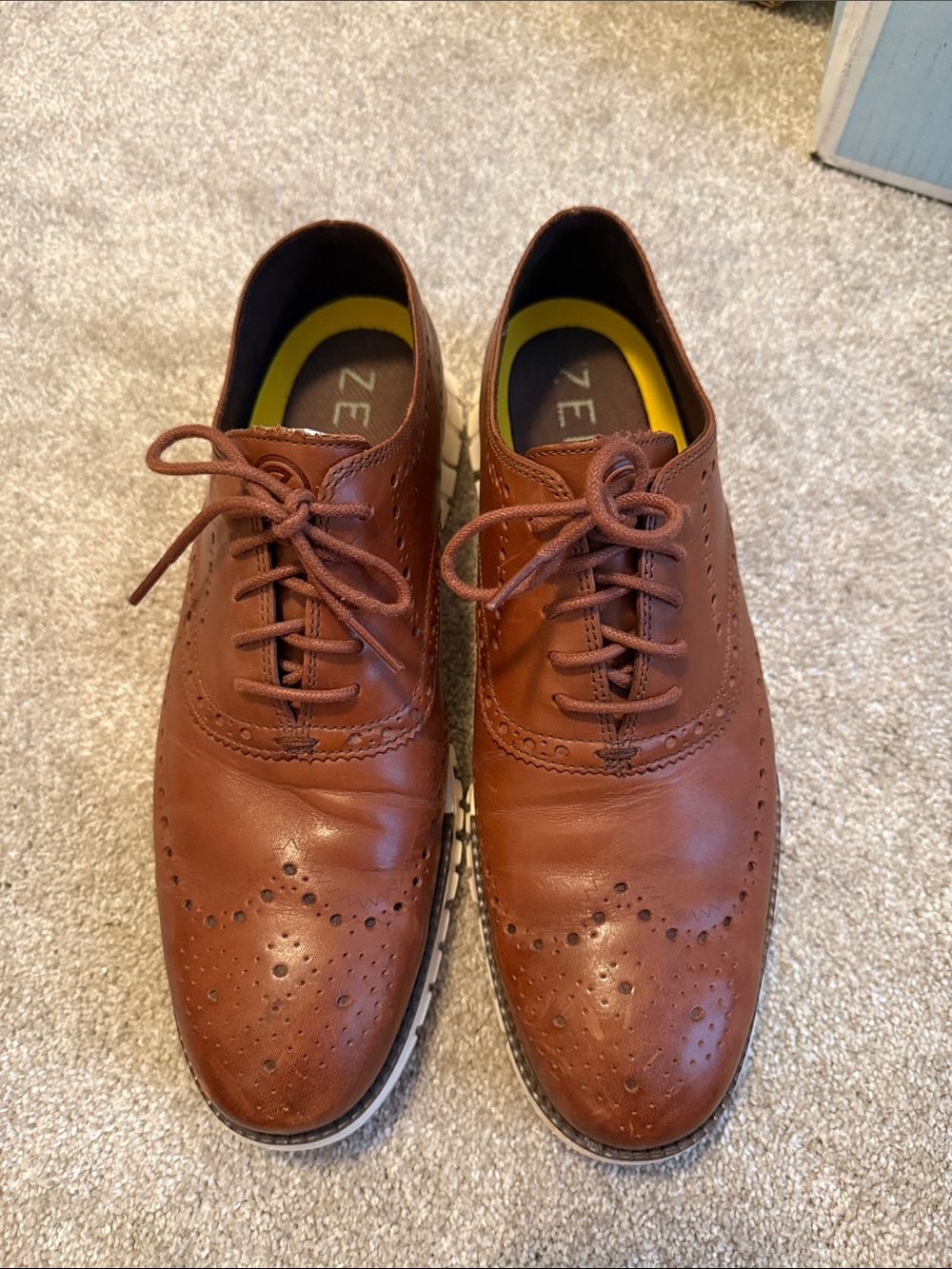 Cole Haan Men's Brown Leather Wingtip Oxfords